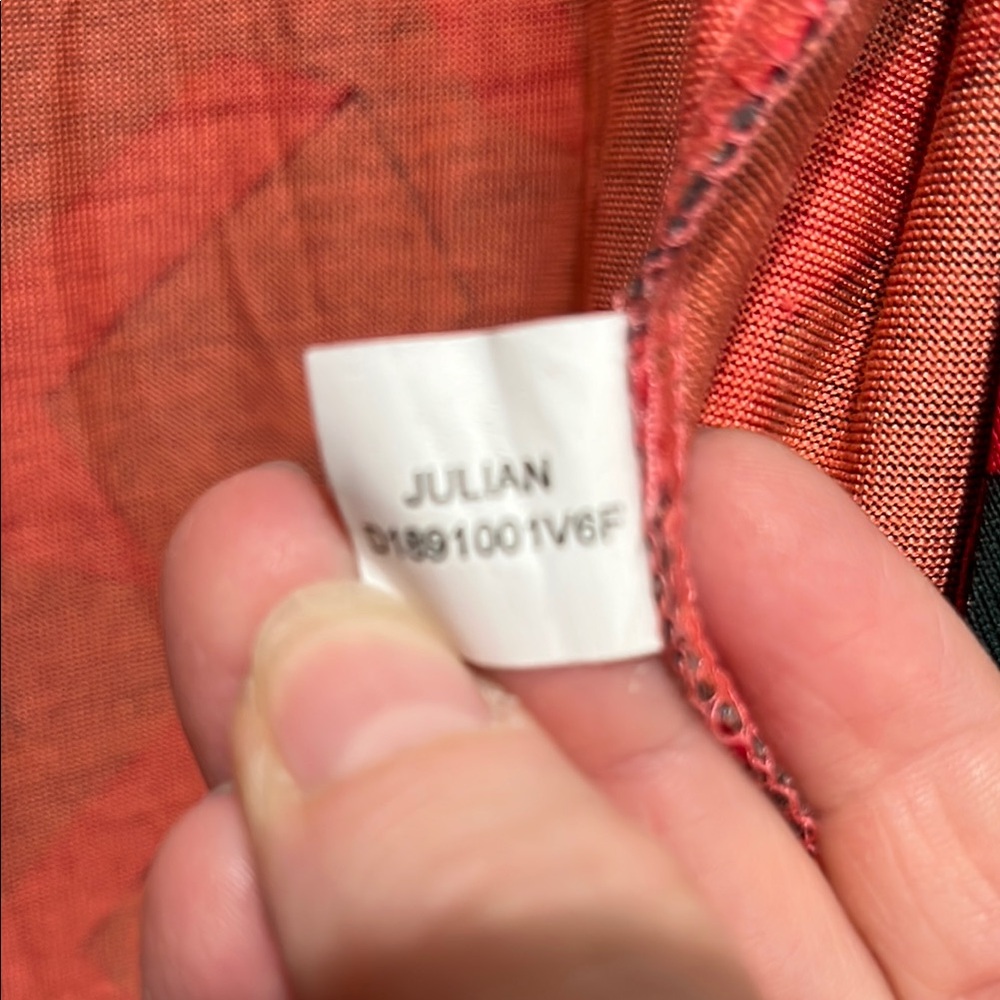 Diane Von Furstenberg Geometric Wrap Dress - Black and Red - Picture 6 of 7
